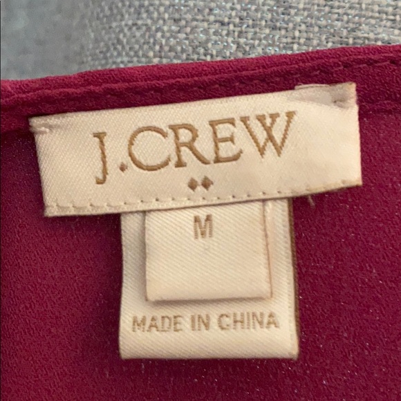 J Crew deep pink tunic blouse in M EUC - Picture 4 of 6